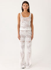 Bosten Low Rise Pants - White
