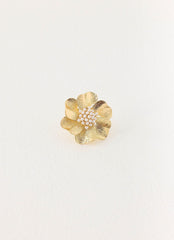 Camellia Pearl Ring - Gold