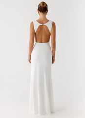 Cherry Sky Maxi Dress - White