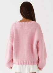 Costella Knit Sweater - Pink