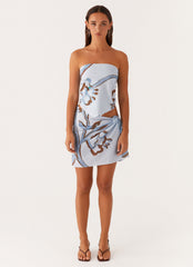 Ocean Is Calling Mini Sarong - Blue Floral Print