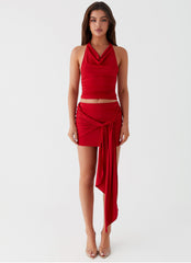 Grazie Lou Mini Skirt - Red
