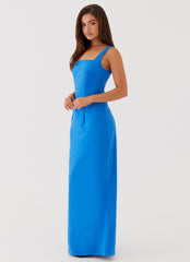 Sonya Square Neck Maxi Dress - Cobalt