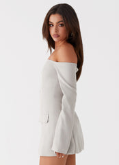 Dominique Blazer Mini Dress - Grey