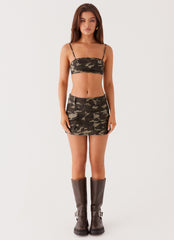 Underground Lust Crop Top - Camo