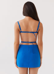 Naomi Backless Top - Cobalt