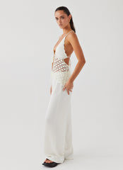 Into You Crochet Tie Top - Ivory