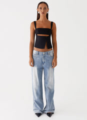 Pia Cut Out Top - Black