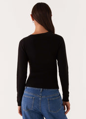 Reagan Knit Top - Black