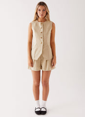 Siena Style Tailored Shorts - Beige