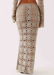 Sorrentino Crochet Maxi Skirt - Sage