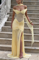 Alaia Maxi Dress - Lemon Dress Babyboo Fashion Premium Exclusive Design