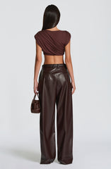 Amara Top - Plum Brown Tops Babyboo Fashion Premium Exclusive Design