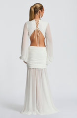 Andrina Maxi Dress - Ivory Dress Babyboo Fashion Premium Exclusive Design