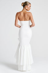 Angelina Maxi Dress - Ivory Dress Babyboo Fashion Premium Exclusive Design