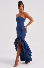 Angelina Maxi Dress - Navy Dress Babyboo Fashion Premium Exclusive Design