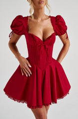 Annie Mini Dress - Red Dress Babyboo Fashion Premium Exclusive Design