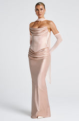 Bernadette Maxi Skirt - Soft Peach Skirt Babyboo Fashion Premium Exclusive Design
