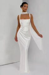 Calanthe Maxi Dress - Ivory Dress Babyboo Fashion Premium Exclusive Design
