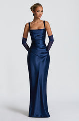 Calanthe Maxi Dress - Navy Dress Babyboo Fashion Premium Exclusive Design