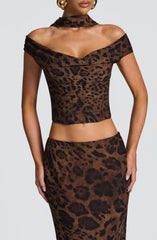 Chrysoula Top - Leopard Print Tops Babyboo Fashion Premium Exclusive Design