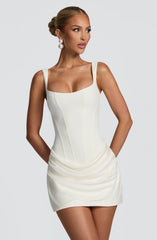 Cornelia Mini Dress - Ivory Dress Babyboo Fashion Premium Exclusive Design