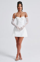 Dalary Mini Dress - Ivory Dress Babyboo Fashion Premium Exclusive Design
