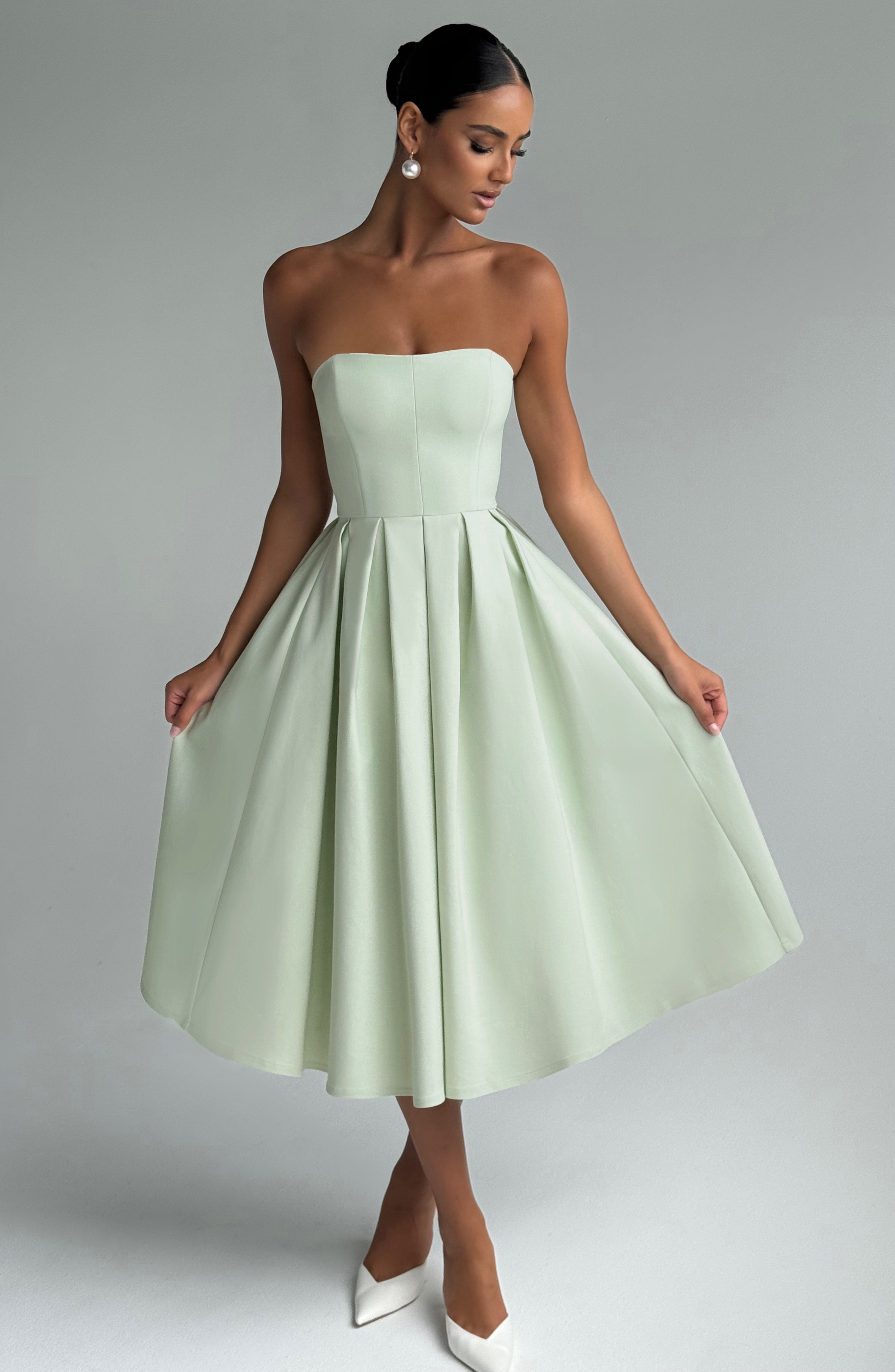 Edith Midi Dress - Mint Dress Babyboo Fashion Premium Exclusive Design