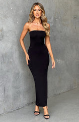 Emery Midi Dress - Jet Black Dress XS Babyboo Fashion Premium Exclusive Design