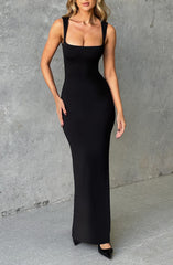 Hadley Maxi Dress - Jet Black Dress Babyboo Fashion Premium Exclusive Design
