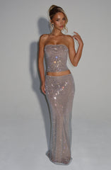 Hali Maxi Skirt - Silver Skirt Babyboo Fashion Premium Exclusive Design