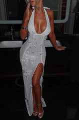 Jacqueline Maxi Dress - Ivory Dress Babyboo Fashion Premium Exclusive Design