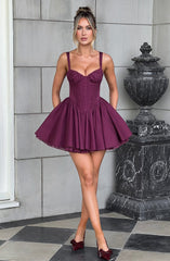 Josie Mini Dress - Cherry Lacquer Dress Babyboo Fashion Premium Exclusive Design