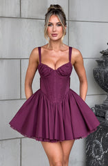 Josie Mini Dress - Cherry Lacquer Dress XS Babyboo Fashion Premium Exclusive Design