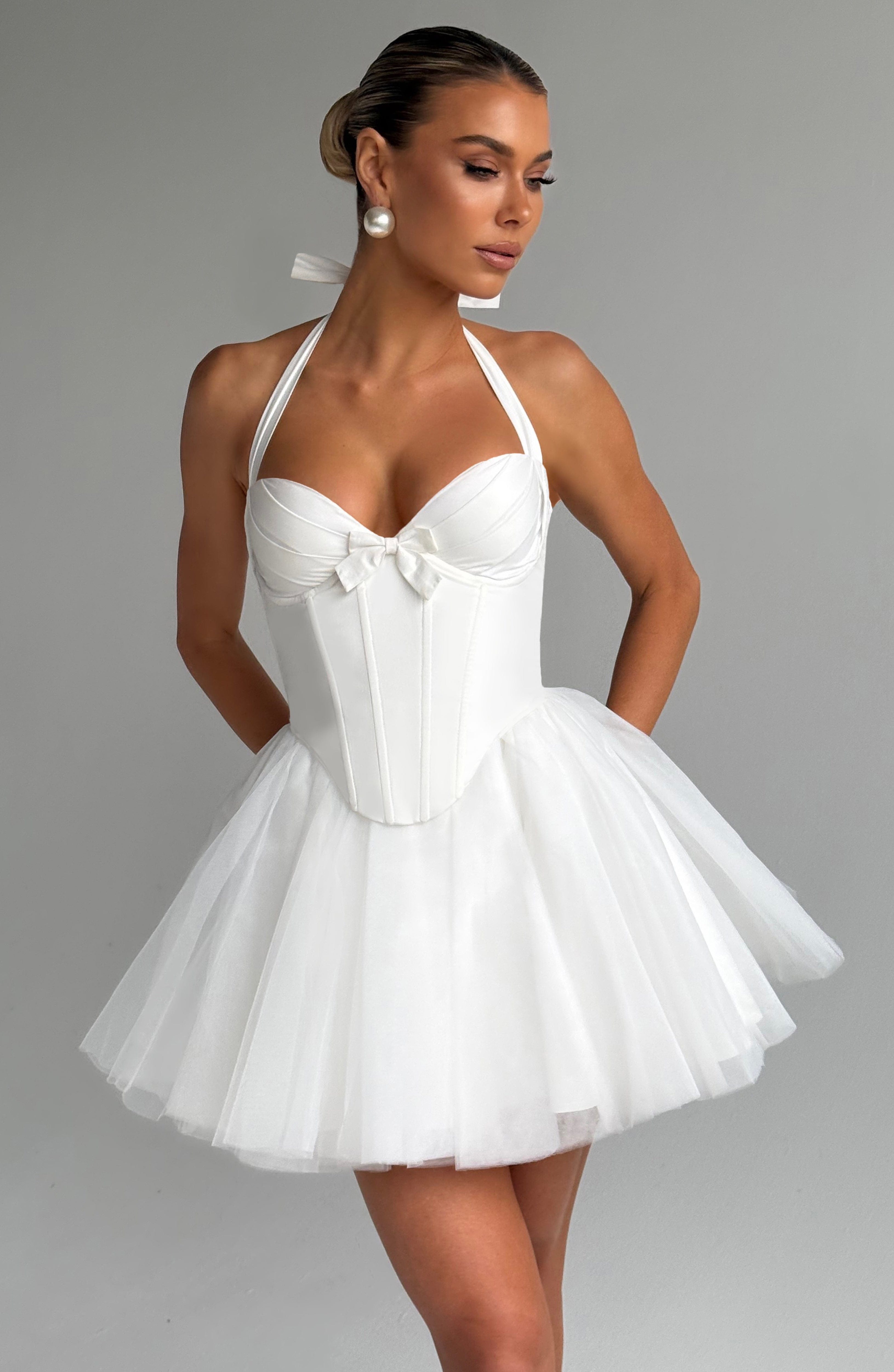 Keely Mini Dress - Ivory Dress Babyboo Fashion Premium Exclusive Design