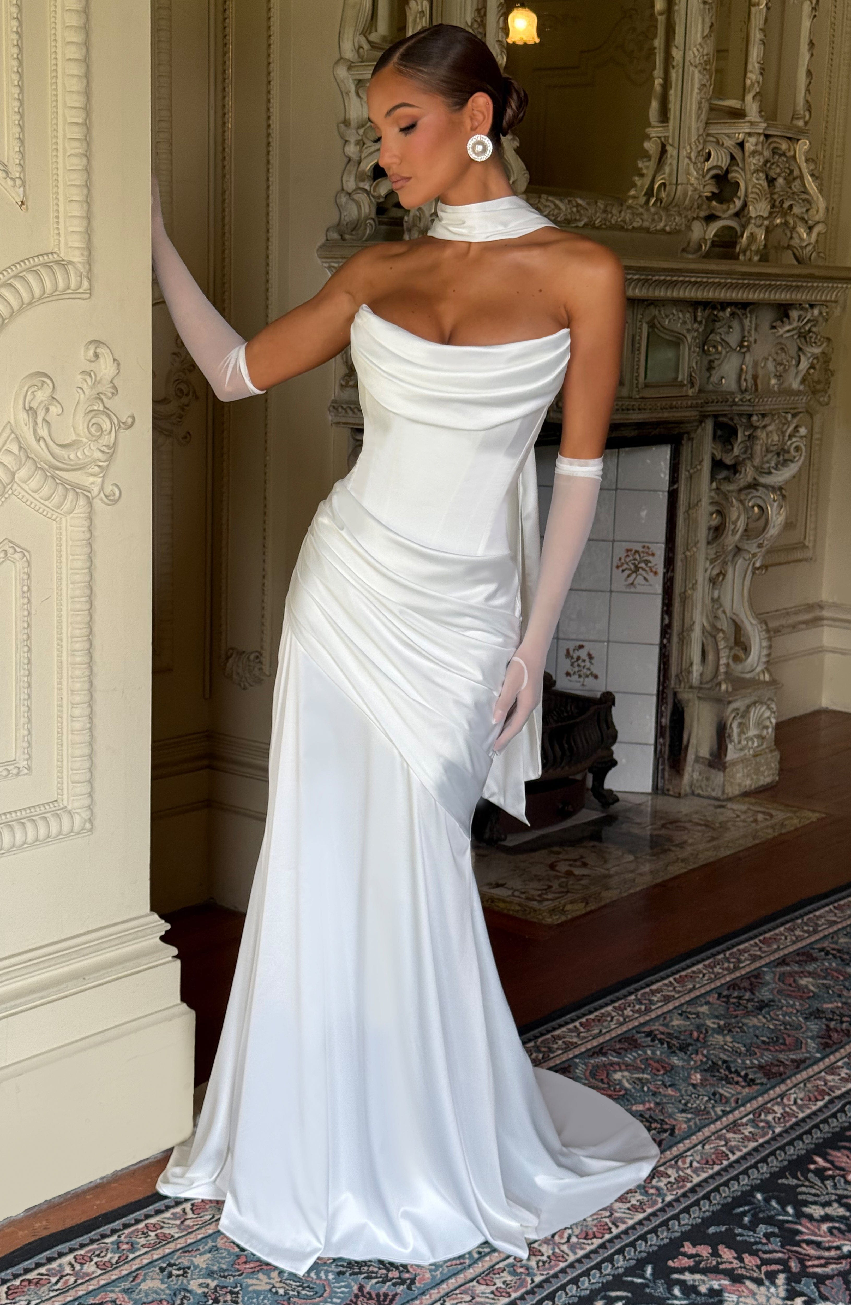 Kensington Maxi Dress - Ivory Dress Babyboo Fashion Premium Exclusive Design