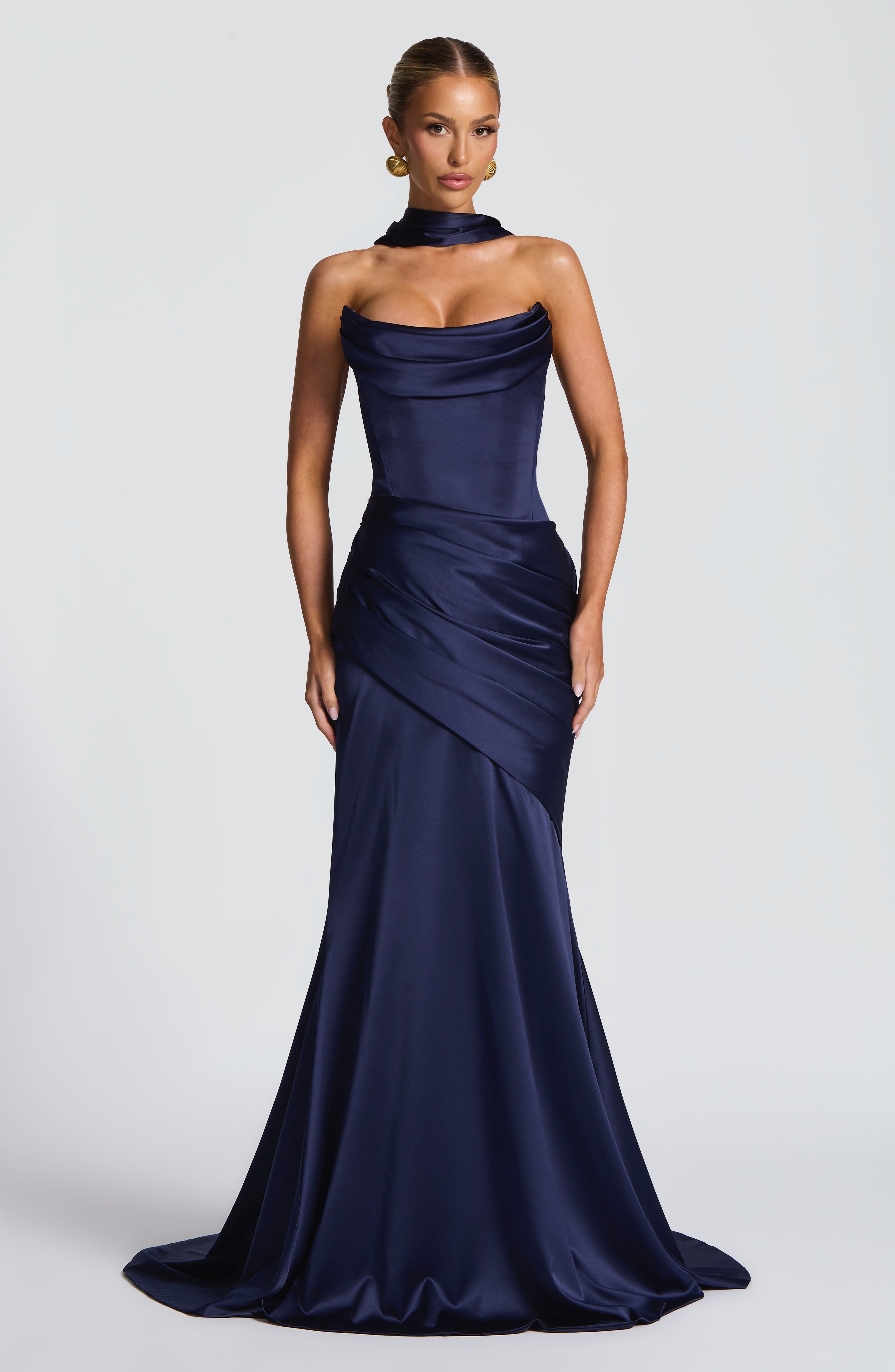 Kensington Maxi Dress - Navy Dress Babyboo Fashion Premium Exclusive Design