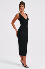 Lucinda Midi Dress - Black Dress Babyboo Fashion Premium Exclusive Design