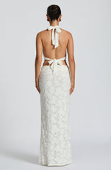 Myra Maxi Skirt - Ivory Skirt Babyboo Fashion Premium Exclusive Design