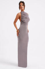 Nala Maxi Dress - Charcoal Dress Babyboo Fashion Premium Exclusive Design