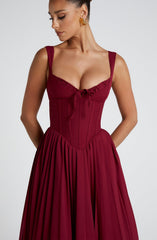 Natassia Midi Dress - Berry Dress Babyboo Fashion Premium Exclusive Design