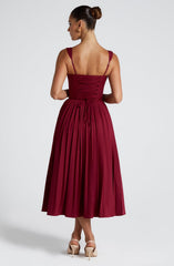 Natassia Midi Dress - Berry Dress Babyboo Fashion Premium Exclusive Design