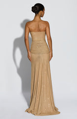 Paula Maxi Dress - Gold Sparkle Dress Babyboo Fashion Premium Exclusive Design