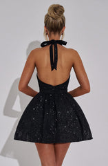Pippa Mini Dress - Black Sparkle Dress Babyboo Fashion Premium Exclusive Design