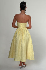 Saoirse Midi Dress - Lemon Dress Babyboo Fashion Premium Exclusive Design