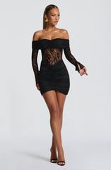Sauline Mini Dress - Black Dress Babyboo Fashion Premium Exclusive Design