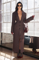 Ursula Coat - Plum Brown Jacket Babyboo Fashion Premium Exclusive Design