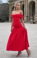 Wilhelmina Midaxi Dress - Red Dress Babyboo Fashion Premium Exclusive Design