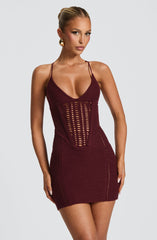 Xanthe Mini Dress - Cherry Lacquer Dress Babyboo Fashion Premium Exclusive Design