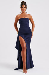 Zafira Maxi Dress - Navy Dress XS Babyboo Fashion Premium Exclusive Design